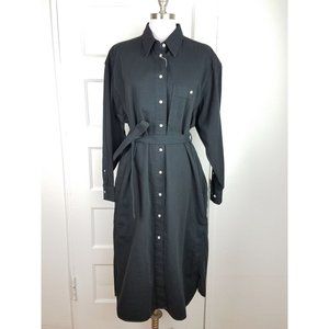 Uniqlo | NWT Black Denim Shirt Dress Size Small